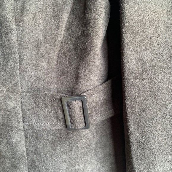 Studio 1 (12P) suede olive green coat - Picture 3 of 7